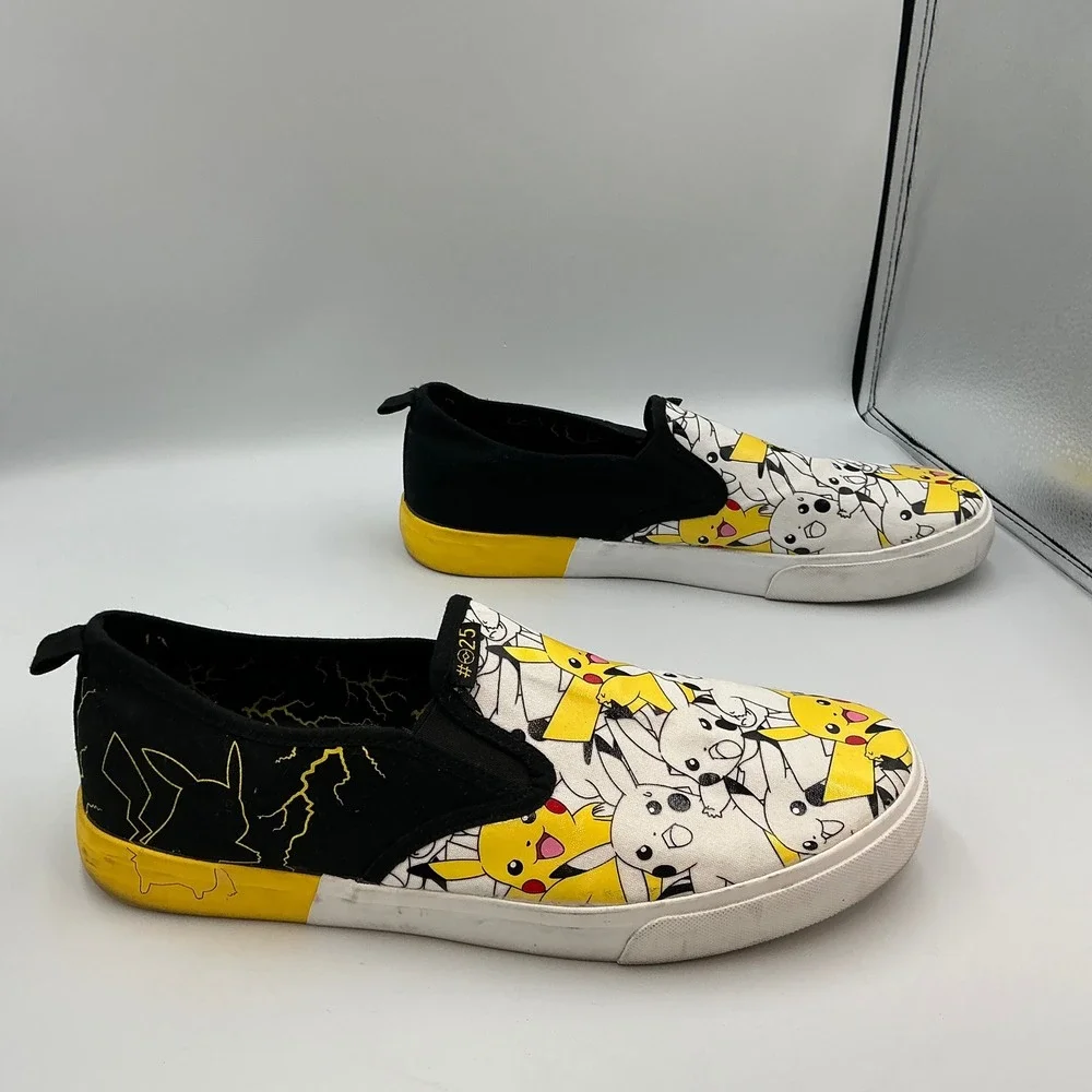 Pokemon Pikachu 25‎ Slip On Shoes Men's Size 12 Nintendo Yellow Black